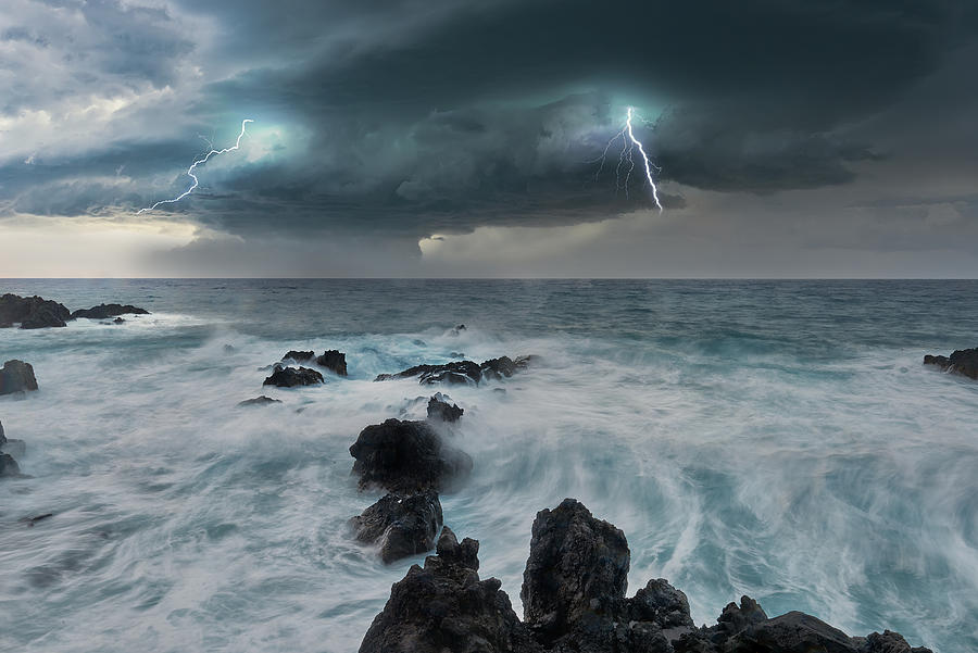 Light Show over Maui Photograph by Jon Glaser