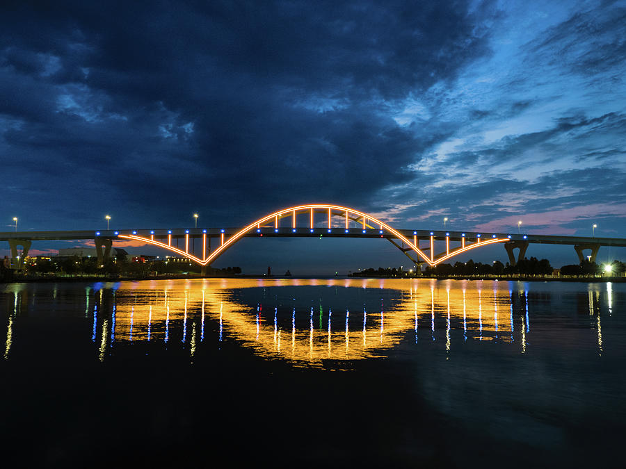 Light the Hoan in Blue and Gold Photograph by Kristine Hinrichs