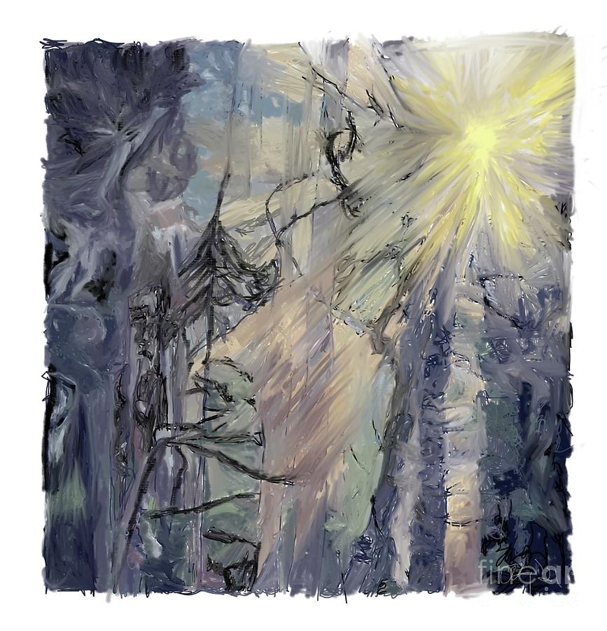 Light through trees Painting by Penny Hope Fine Art America