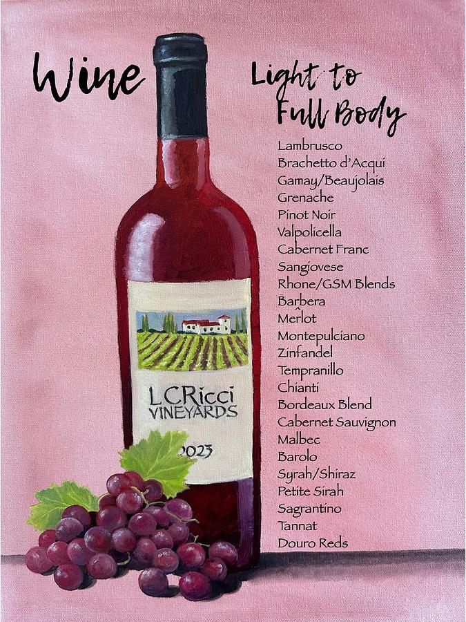 Light To Full Body Wines Painting