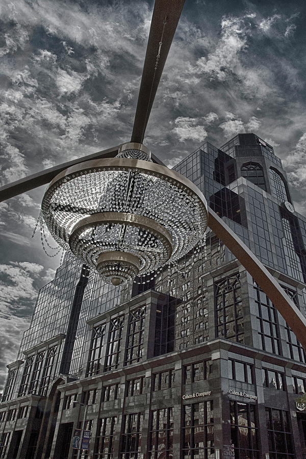 Light Up My Life - Chandelier at Playhouse Square Photograph by Mitch Spence