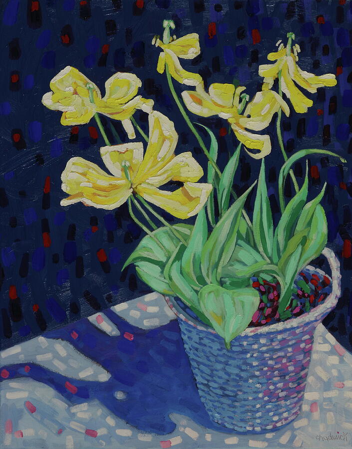 Light Yellow Tulips Painting by Phil Chadwick Light Yellow Tulips Painting by Phil Chadwick
