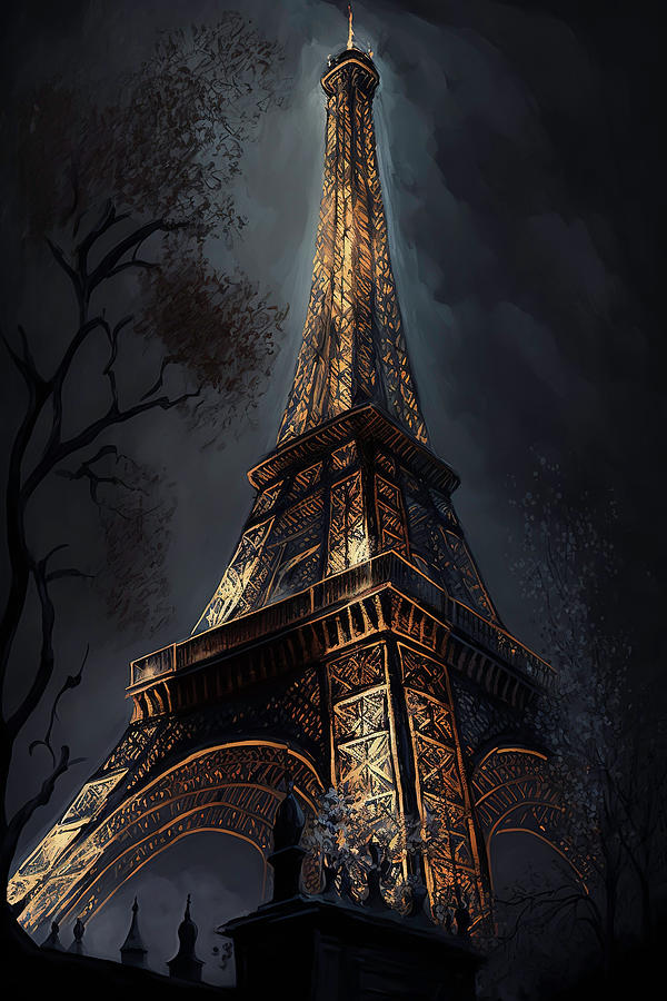 Lighted Eiffel Tower Photograph by Athena Mckinzie