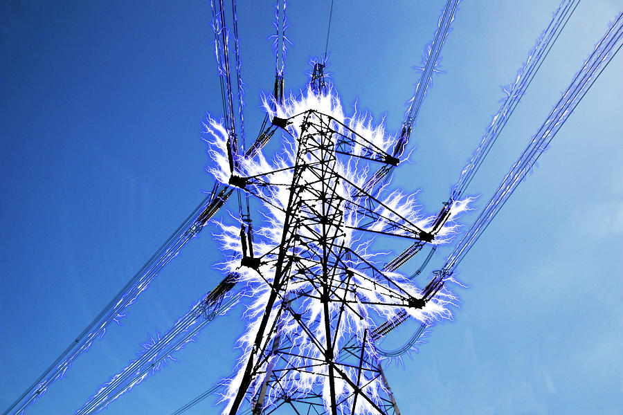 Lightening Strike On Electricity Pylon Photograph by Paul Thompson | Pixels