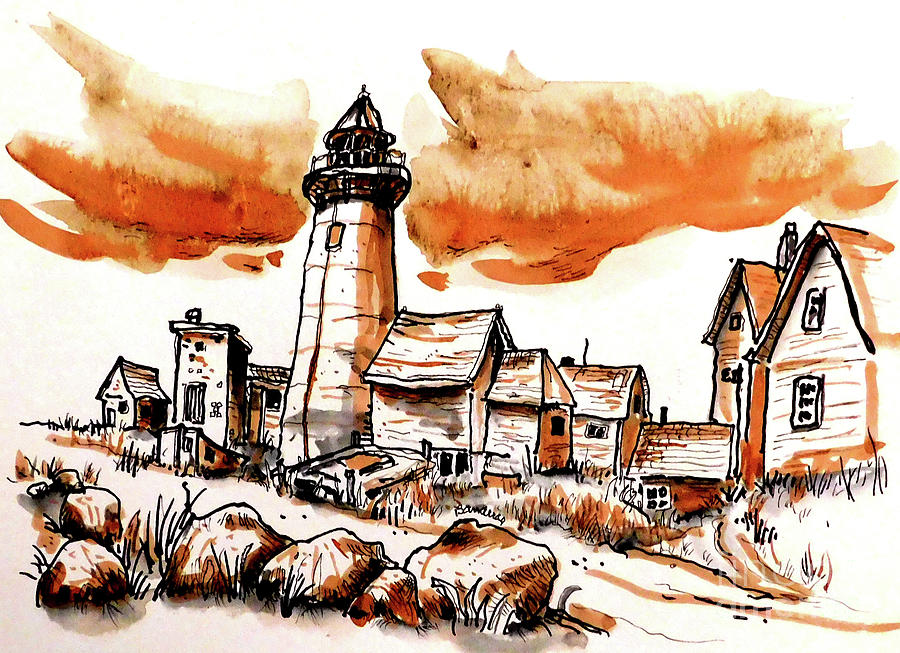 Lighthouse 2023 Painting by Terry Banderas