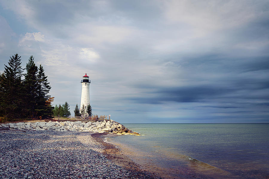 Lighthouse and Stormy Sky Photograph by Douglas Allen Lighthouse and Stormy Sky Photograph by Douglas Allen