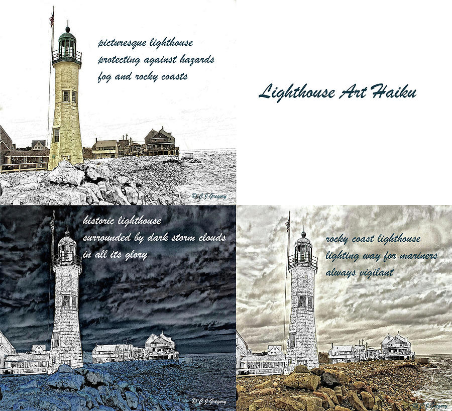 Lighthouse Art Haiku Photograph by Constantine Gregory