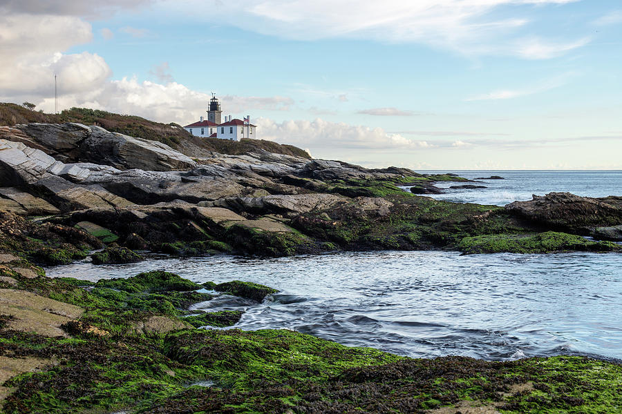 Lighthouse at Beavertail Photograph by Andrew Pacheco