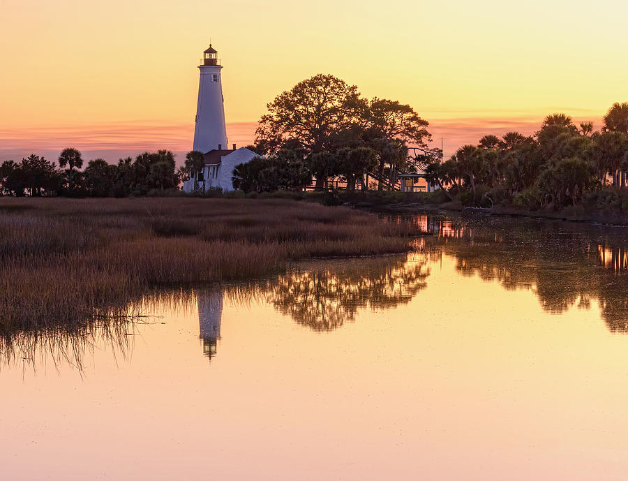 Lighthouse at Dusk Photograph by Bill Chambers