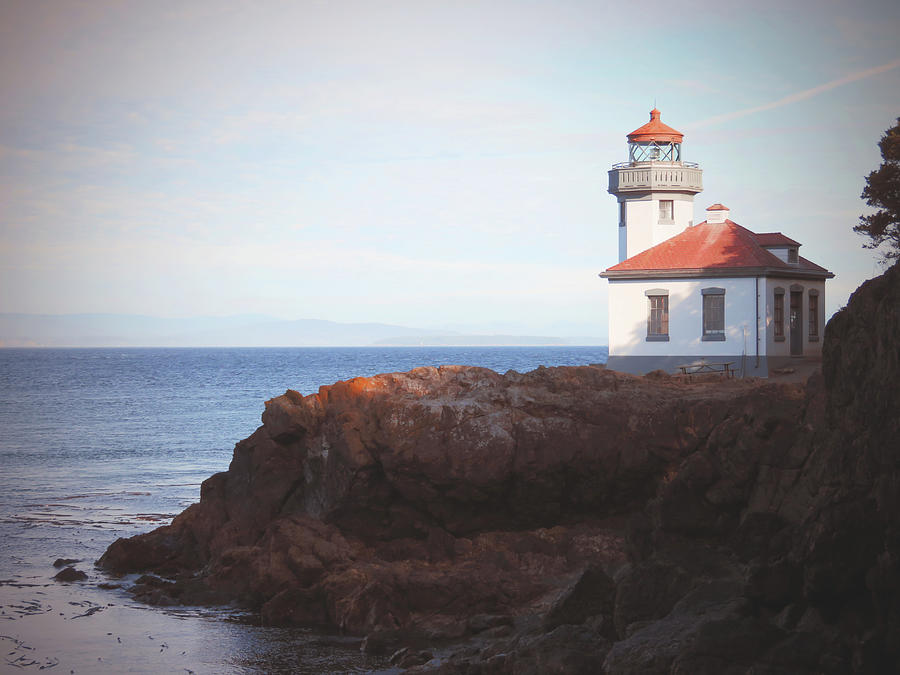 Lighthouse at Lime Kiln State Park Photograph by Marie Jamieson