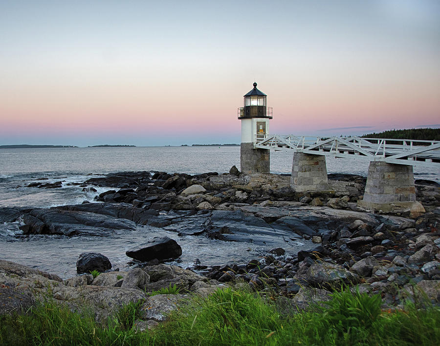 Lighthouse Photograph - Lighthouse at Marshall Point by Eleanor Bortnick