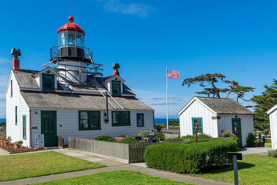 Lighthouse at Point Pinos Photograph by Bonny Puckett
