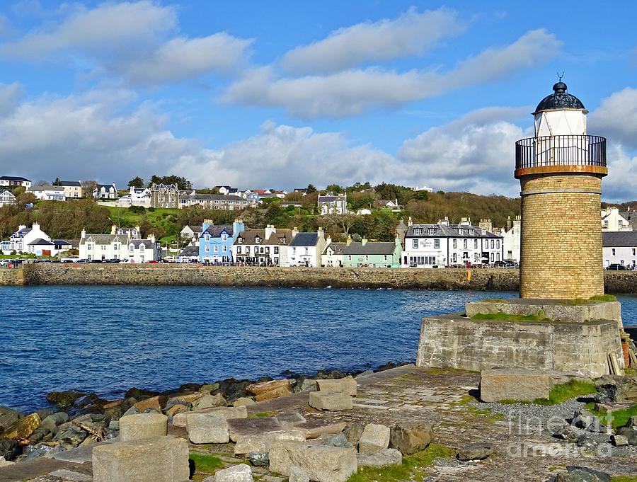 Lighthouse at Portpatrick in Dumfries and Galloway, Scotland. Photograph by Les Bell