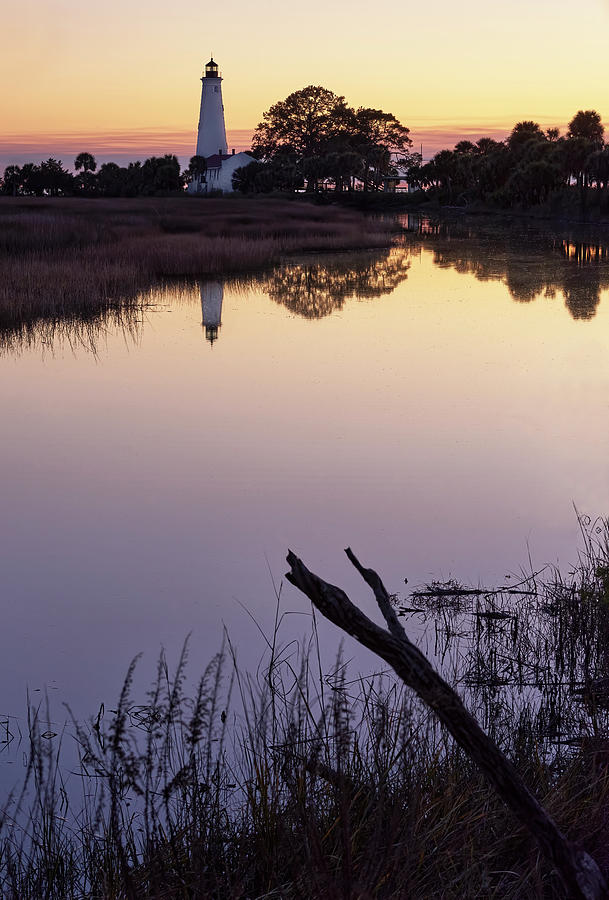 Lighthouse at Sunset Photograph by Bill Chambers