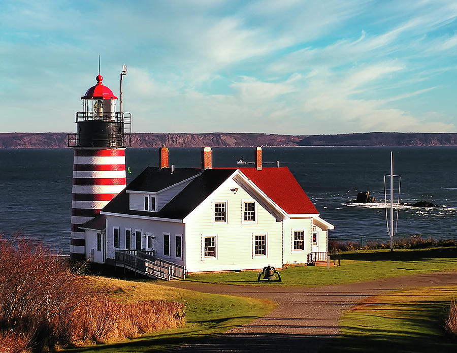 Lighthouse at West Quoddy Head Photograph by Nick Zelinsky Jr