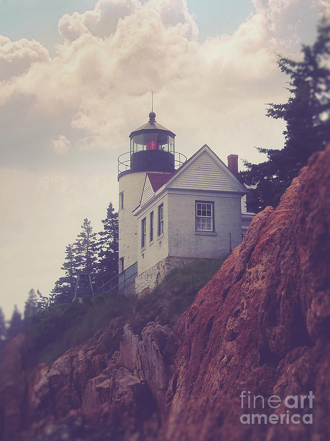 Lighthouse Bass Harbor Maine Photograph by Edward Fielding