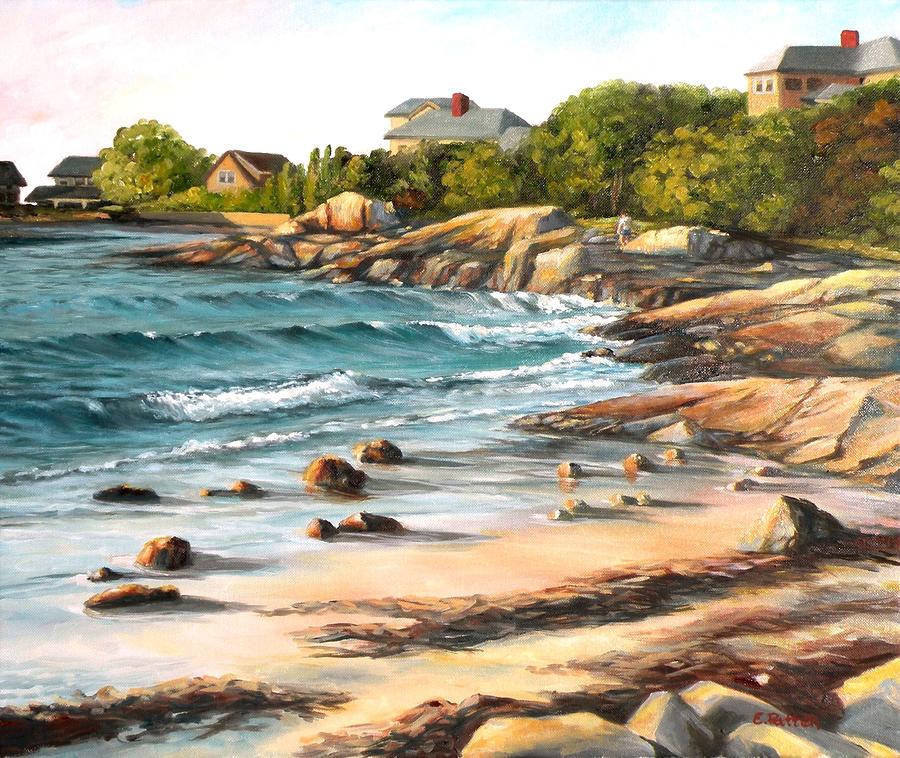 Lighthouse Beach, Annisquam, MA Painting by Eileen Patten Oliver