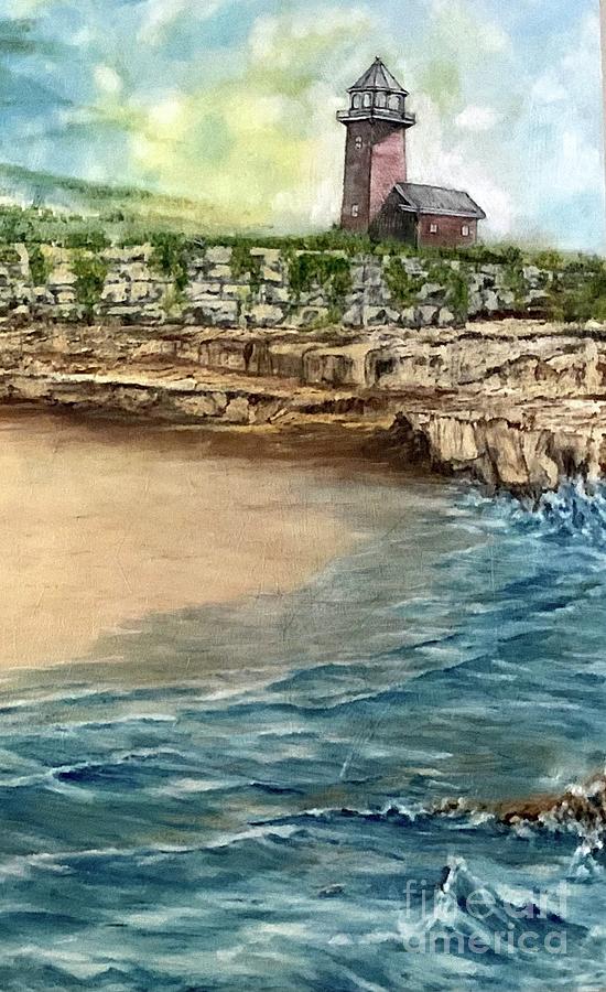 Lighthouse Beach Painting by Michael Silbaugh