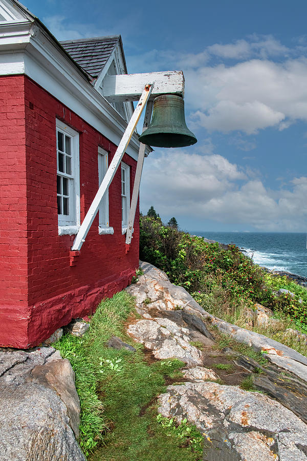 Lighthouse Bell, Pemaquid Lighthouse Photograph by Marcy Wielfaert