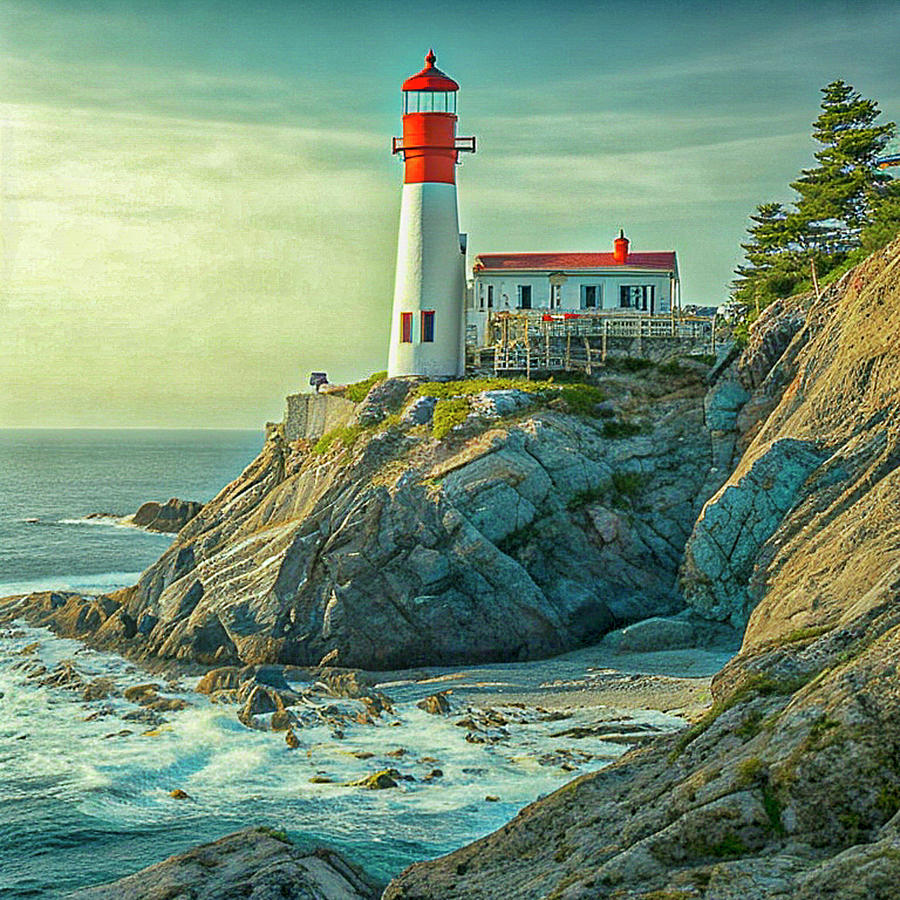 Lighthouse Digital Art by Bill Barber