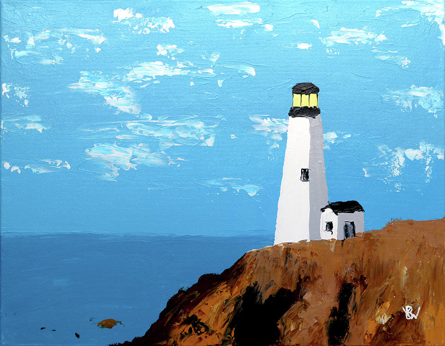 Lighthouse Bluff Painting by K Bradley Washburn