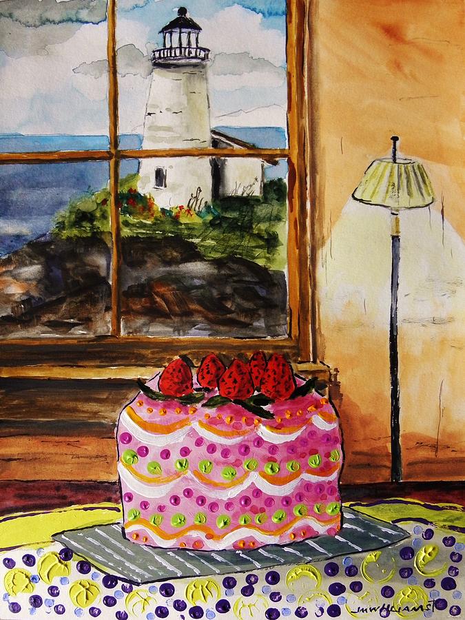 Lighthouse Cake Painting by John Williams