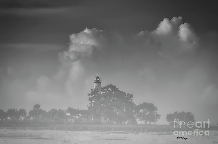 Lighthouse Draped In Fog Photograph by DB Hayes