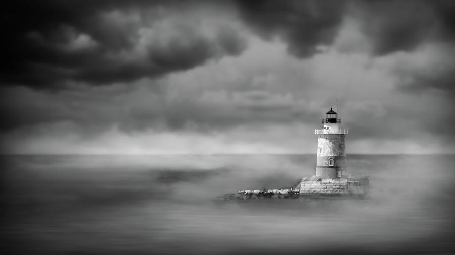 Lighthouse Early Fog Photograph by Agustin Uzarraga