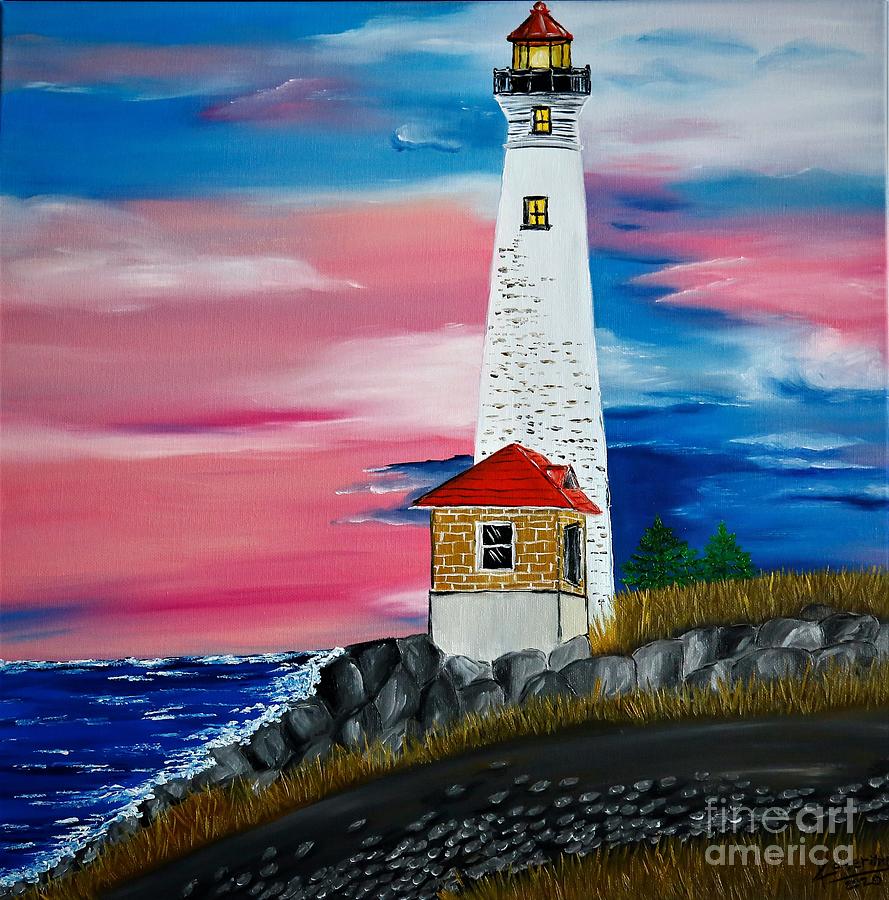 Lighthouse Painting By Ekaterina Matyushina Pixels