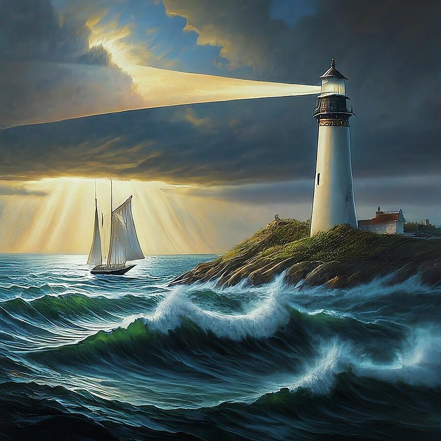 Lighthouse Digital Art - Lighthouse by Gary Wilcox