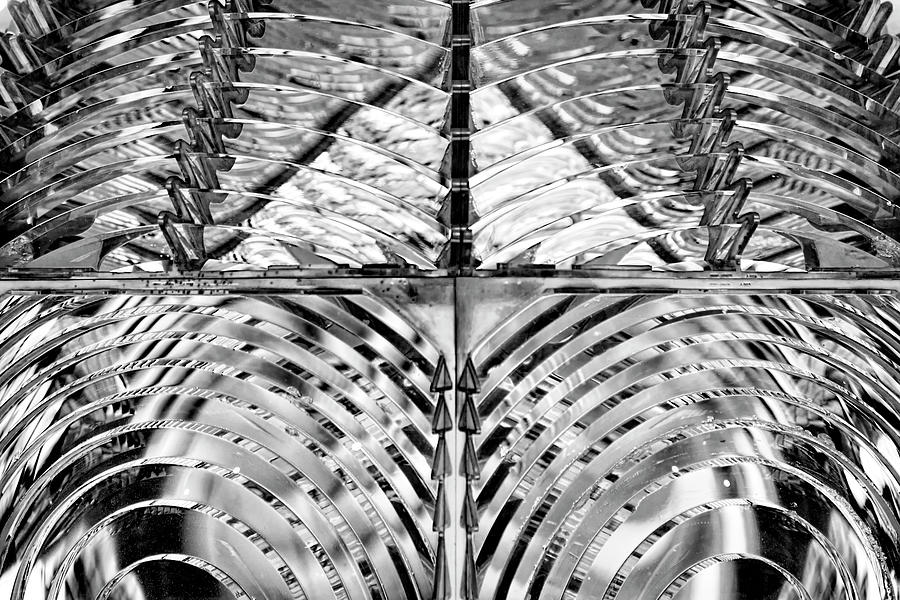 Lighthouse Glass in Black and White Photograph by Carolyn Hutchins