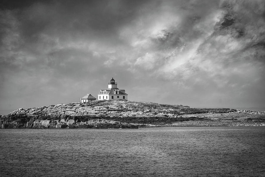 Acadia Lighthouse in Black and White Photograph by Tammy Wetzel