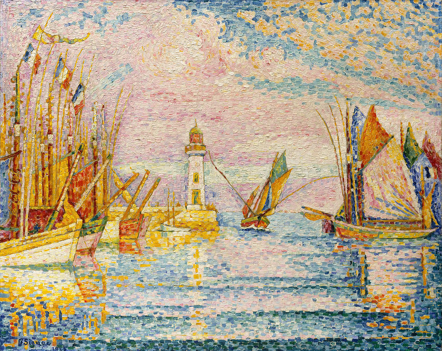 Lighthouse In Groix By Paul Signac Painting