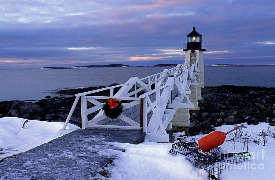 Lighthouse in Winter Photograph by Kevin Shields