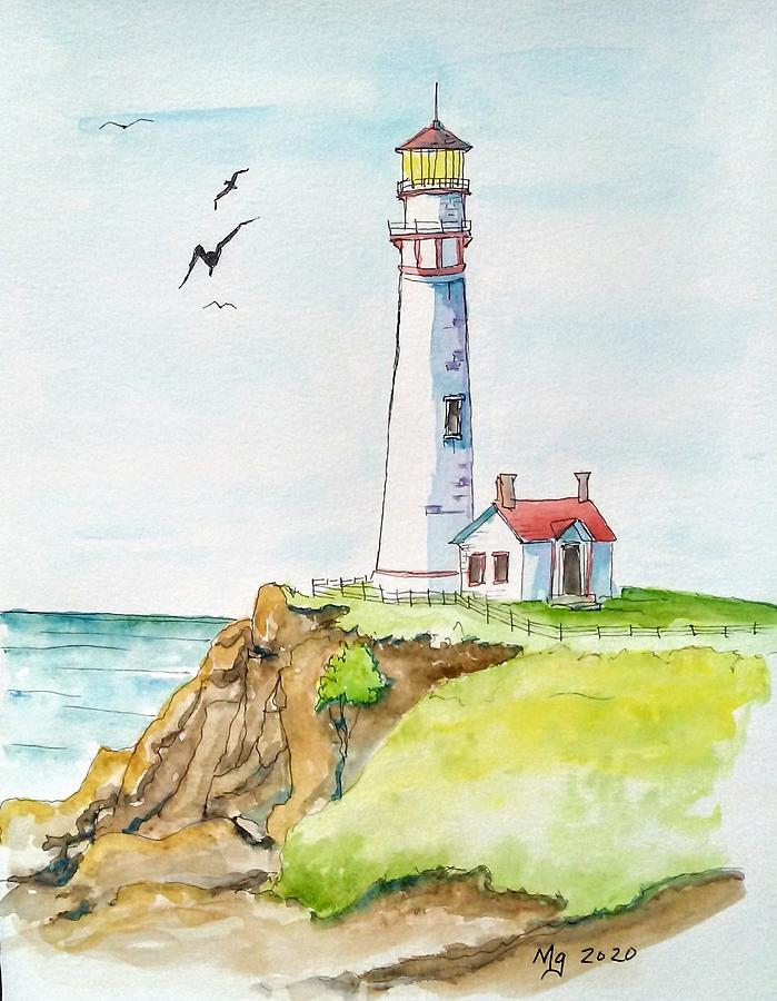 Lighthouse Painting by Mindy Gibbs
