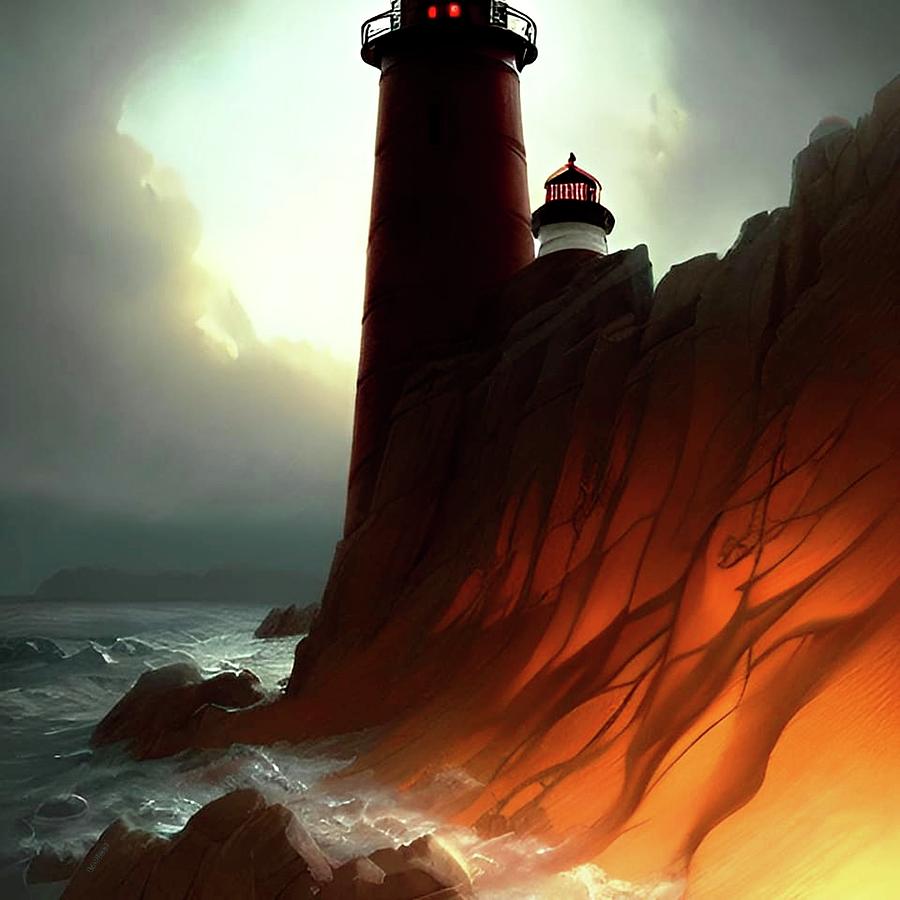 Lighthouse No.10 Digital Art by Fred Larucci