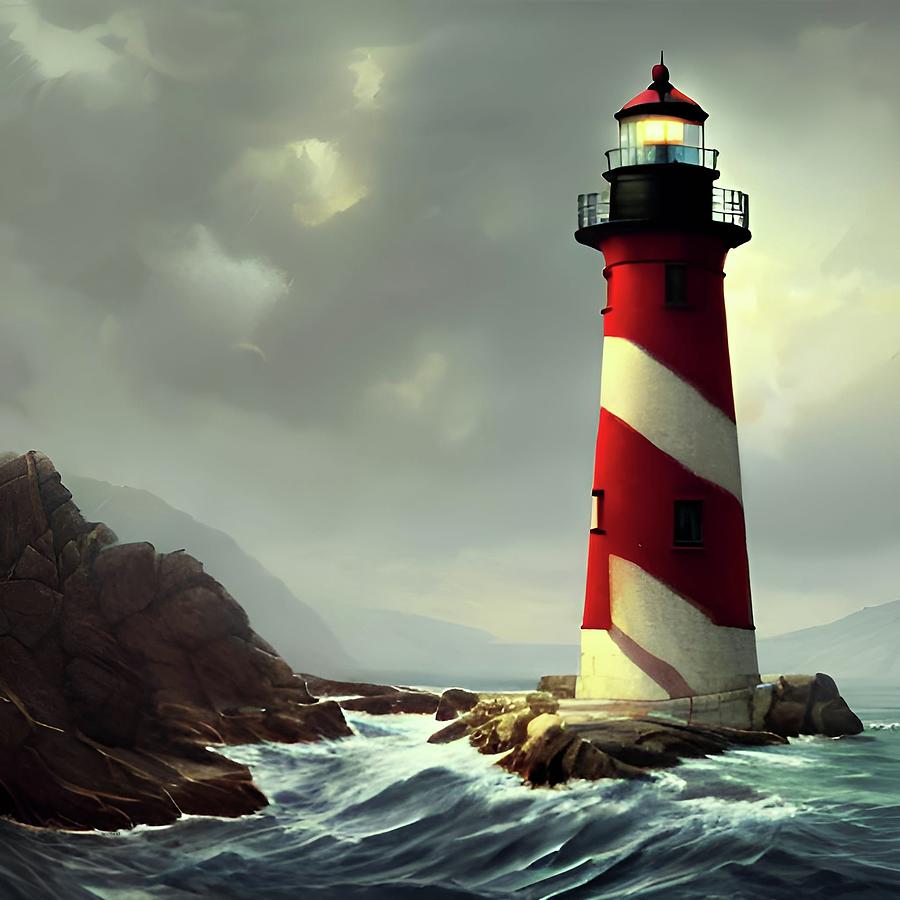 Lighthouse No.11 Digital Art by Fred Larucci