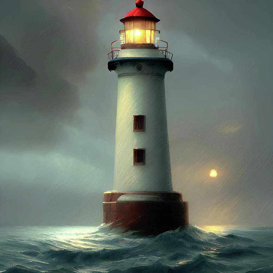 Lighthouse No.14 Digital Art by Fred Larucci