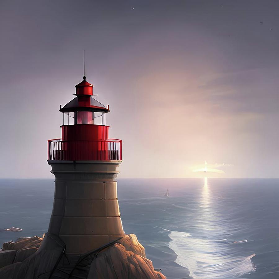 Lighthouse No.15 Digital Art by Fred Larucci
