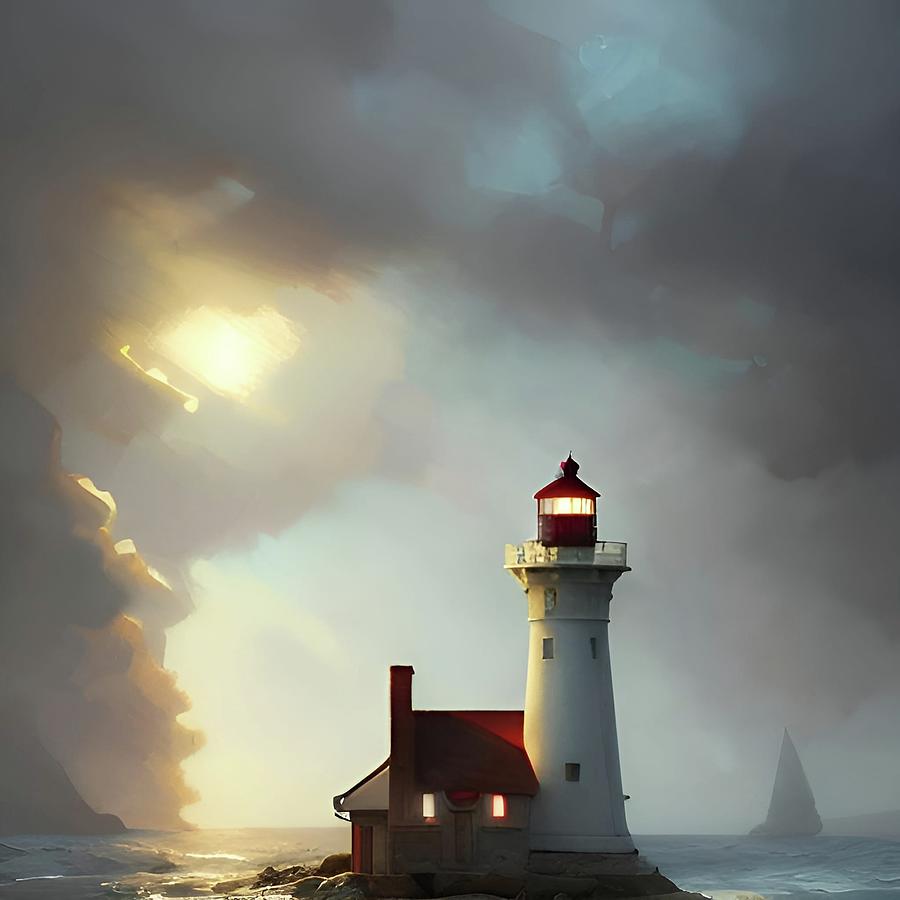 Lighthouse No.17 Digital Art by Fred Larucci