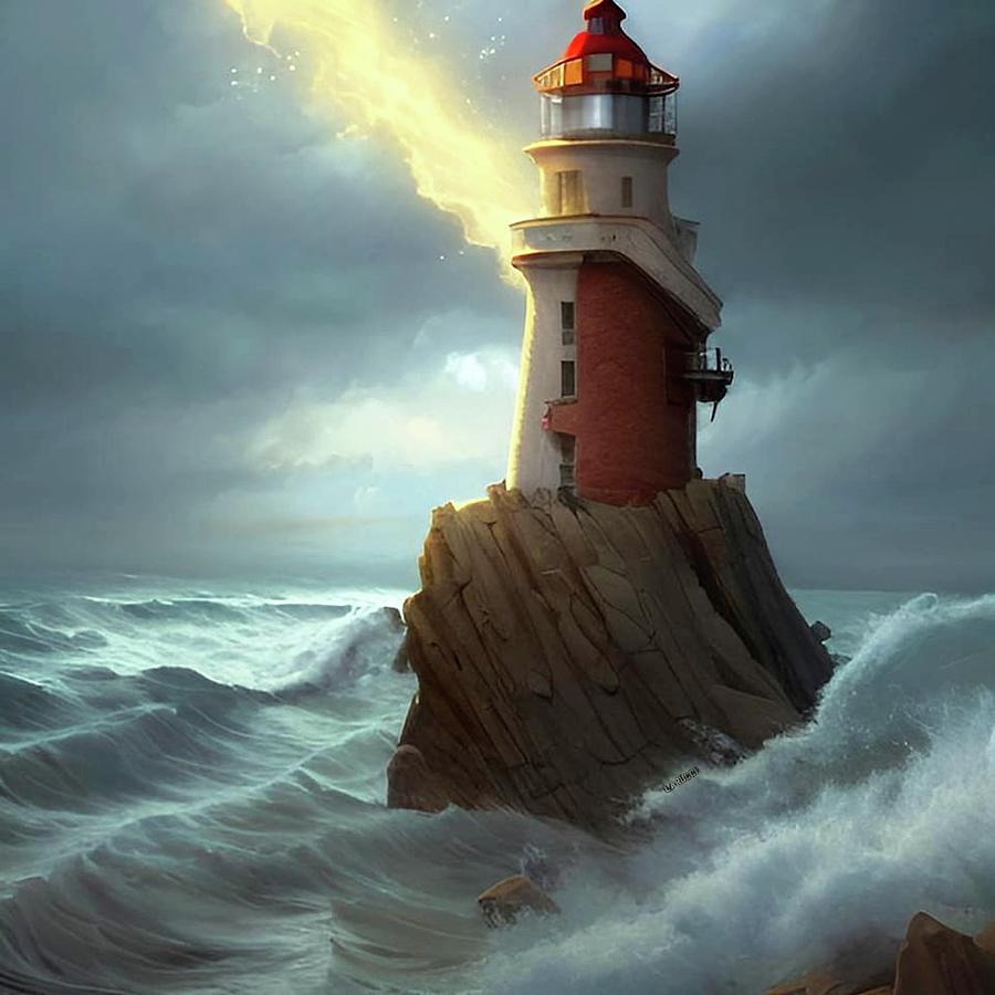 Lighthouse No.19 Digital Art by Fred Larucci