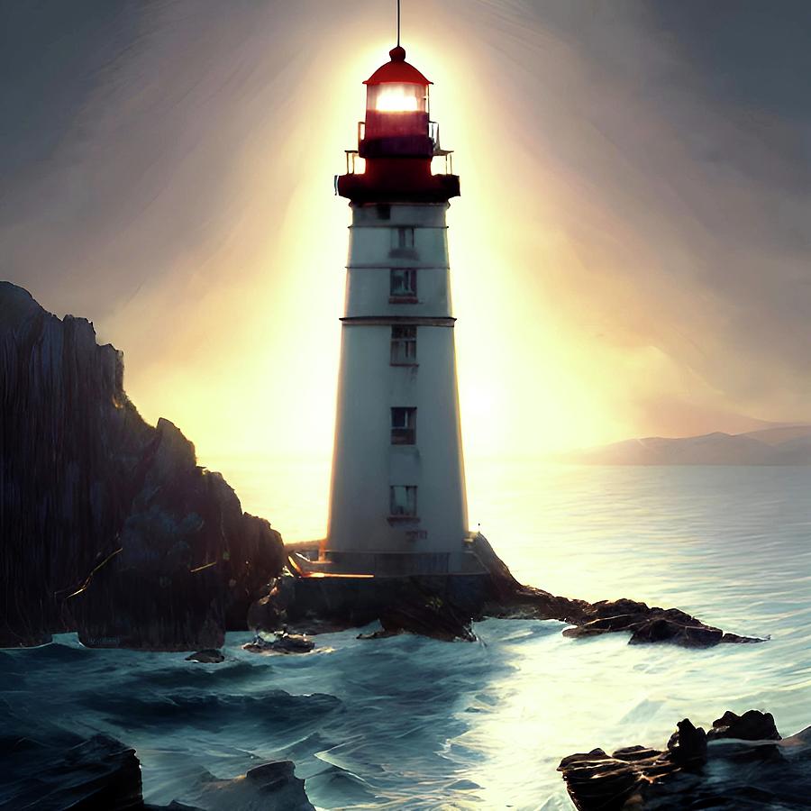 Lighthouse No.20 Digital Art by Fred Larucci