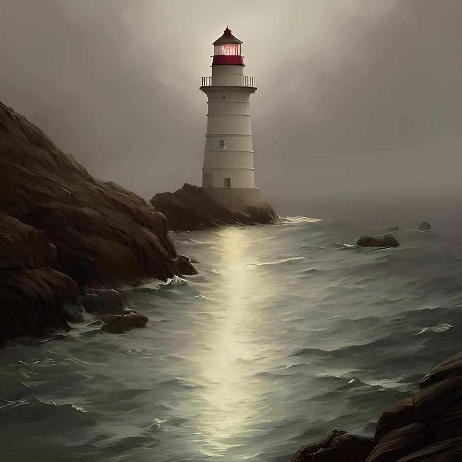 Lighthouse No.24 Digital Art by Fred Larucci
