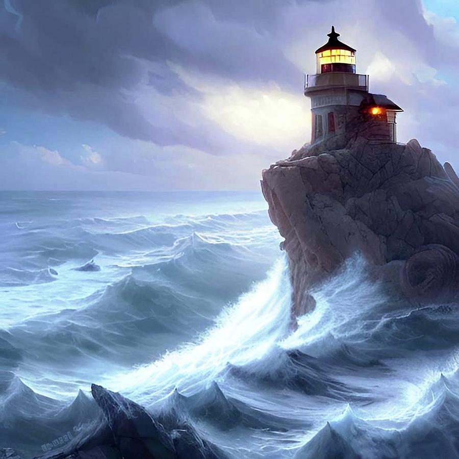 Lighthouse No.3 Digital Art by Fred Larucci