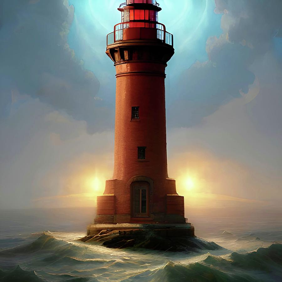 Lighthouse No.30 Digital Art by Fred Larucci