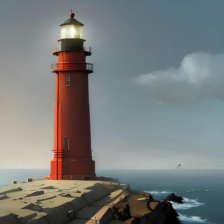 Lighthouse No.37 Digital Art by Fred Larucci