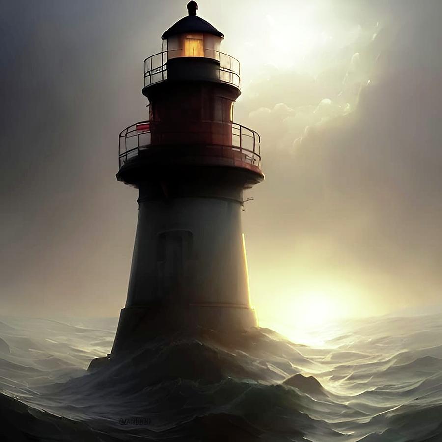 Lighthouse No.38 Digital Art by Fred Larucci