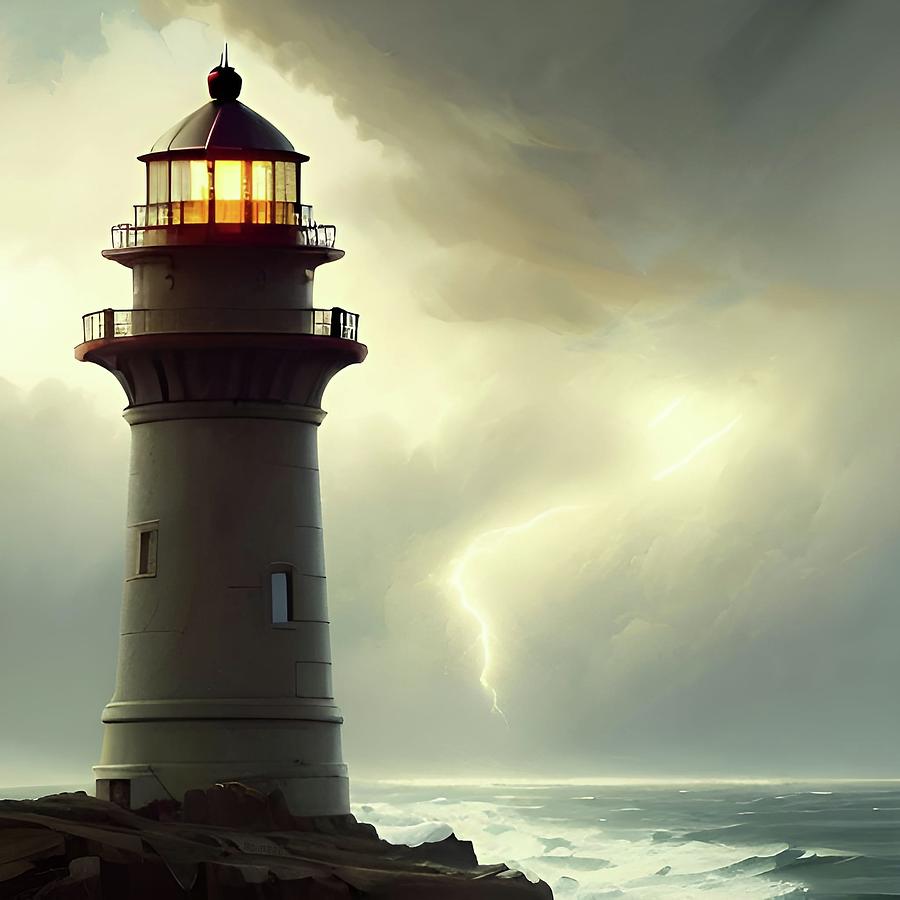 Lighthouse No.40 Digital Art by Fred Larucci