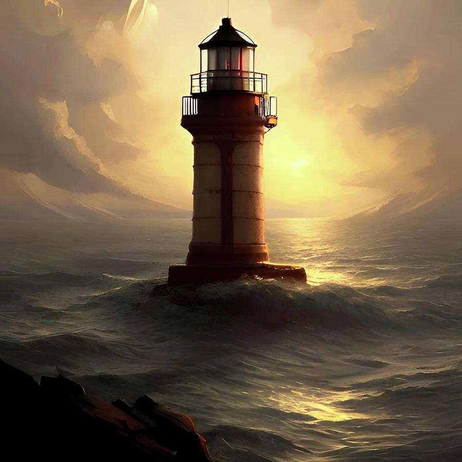 Lighthouse No.52 Digital Art by Fred Larucci