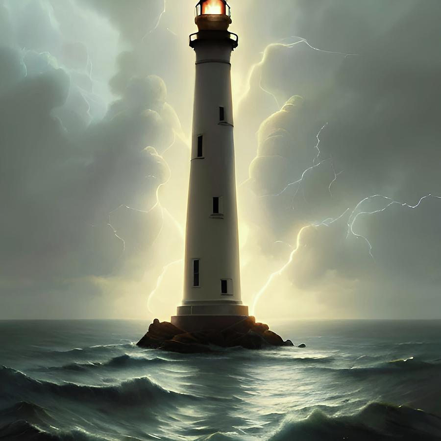 Lighthouse No.56 Digital Art by Fred Larucci